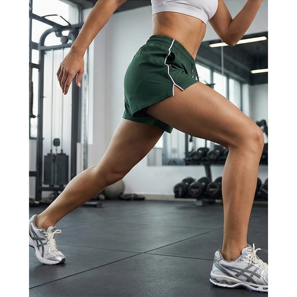Lululemon Find Your Pace High-Rise Lined Shorts Forest Green Women 6 Running